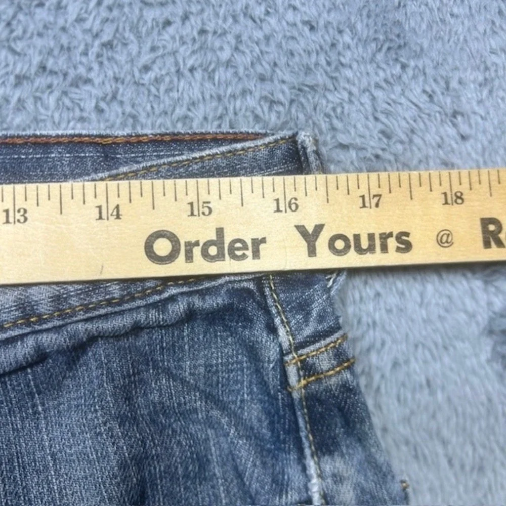 Levis 505 Jeans Mens 33x32 Blue Regular Fit Denim Distressed Paint‎ Stains